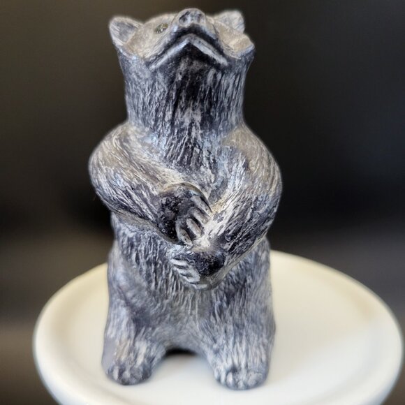 A Wolf Original Raccoon Figurine Signed 3" 1970s Canada - Picture 6 of 16